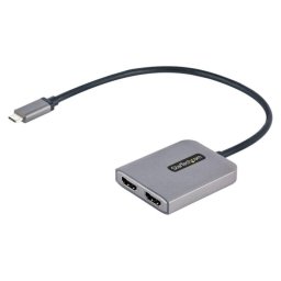 Adaptador USB-C a HDMI Doble StarTech.com MST Hub 4K 60Hz HDR Cable 30 cm Windows