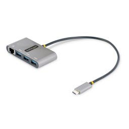 Hub USB-C StarTech USB31000CA3 Adaptador Ethernet Gigabit 3x USB-A 5Gbps Gris 30cm