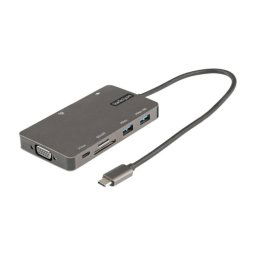 Adaptador Multipuerto USB-C StarTech Gris HDMI 4K/VGA/100W PD/Hub USB/SD/MicroSD/Ethernet