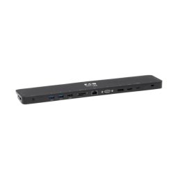 Estación de Conexión USB C Tripp Lite U442-DOCK7D-B 14 Puertos Triple Pantalla 4K HDMI/DP PD 100W Negro