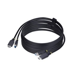 Cable KVM HDMI y USB 3.0 StarTech.com 3,1m 4K 60Hz 5Gbps HDR10 Negro