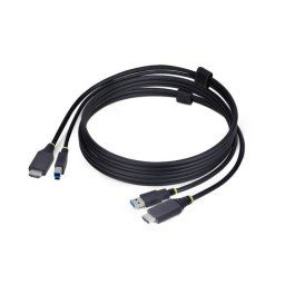 Cable KVM HDMI y USB 3.0 1,8m Negro 4K 60Hz USB 5Gbps HDR10 TPE KVM Switch