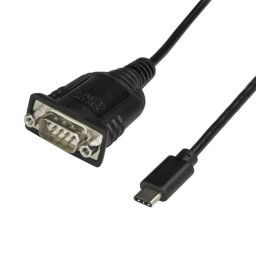 Adaptador USB C a Serie DB9 RS232 StarTech Retención Puerto COM 0,4m Negro