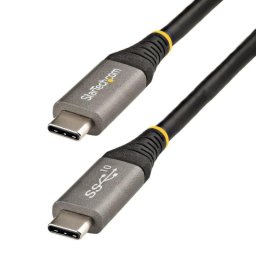 Cable USB-C StarTech 0,5m 10Gbps 100W PD 5A DisplayPort Alt Mode USB 3.2 Gen 2 Macho-Macho Gris Negro