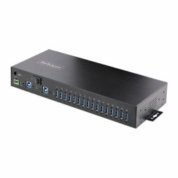 Hub USB Industrial StarTech 16 Puertos USB 3.2 Gen 1 ESD 15kV Rack/DIN Alimentado