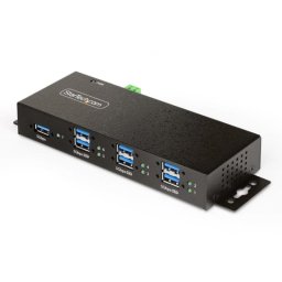 Hub USB Industrial StarTech ST7300USBM Gestión Avanzada 7 Puertos USB 3.2 Gen 1 Metal ESD DIN