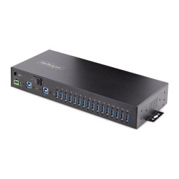 Hub USB Industrial StarTech 16 Puertos USB 3.2 Gen 1 5Gbps Dual Host Metal ESD Rack DIN