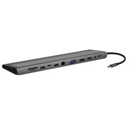 Docking Station T'nB DSMST12V2 USB C 12 Puertos DisplayPort HDMI Ethernet 4K Aluminio