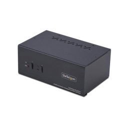 Switch KVM StarTech 2 Puertos DisplayPort HDMI 4K 60Hz USB Hub 5Gbps Audio Negro