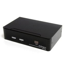 Conmutador KVM StarTech SV231DVIUA 2 Puertos USB DVI-I Full HD Audio Hub USB 2.0 Negro