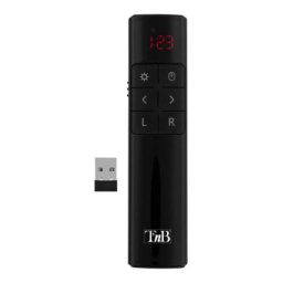 Puntero Láser T'nB AIRMOUSE2 Ratón Giroscópico, Temporizador, Recargable, Negro