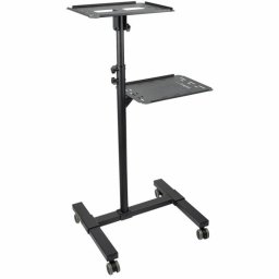 Carrito portátil proyector StarTech Soporte móvil acero altura ajustable 2 estantes seguro
