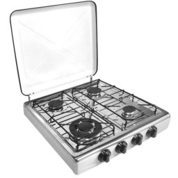 Hornillo a gas Vitrokitchen 452BB 4 quemadores encimera acero inoxidable blanco