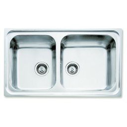 Fregadero Teka 10119021 2 senos Acero Inoxidable Semicírculo Reversible 90cm