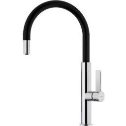 Grifo de cocina Teka FOT 995 Negro Caño Giratorio Monomando Instalación Easy Fix