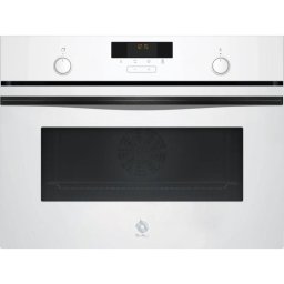 Horno eléctrico Balay 3CB5159B3 47L Cristal blanco con Aqualisis y Raíles Flex