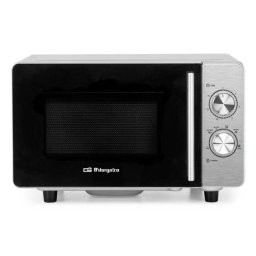 Microondas Orbegozo MI 2030 CE 20 Litros 700W Acero Inoxidable Sin Plato Programa Descongelación