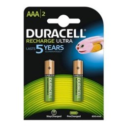 Batería recargable Duracell 203815 AAA NiMH 800mAh 1,2V Pack 2 unidades