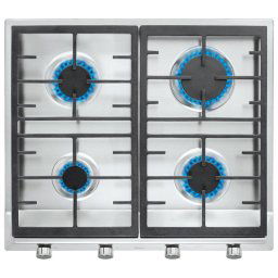 Teka EX 60.1 4G AI AL CI Placa de Gas Natural 4 Zonas Acero Inoxidable