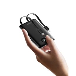 Powerbank Veger C11 VG-W1170 10000mAh Negro PD22.5W Cables Integrados LCD Rápida