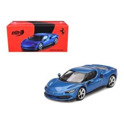 FERRARI 296 GTB 2024 Blue Corsa - BBR Escala 1:64 (BBRFER64004)