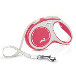 Correa extensible flexi Comfort de cinta, roja, 5 m - M: hasta 25 kg