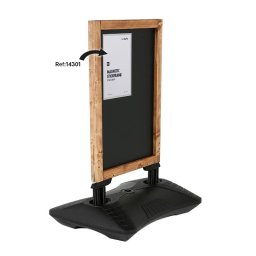 Pizarra de madera con base rellenable tamaño 46x68 cm.