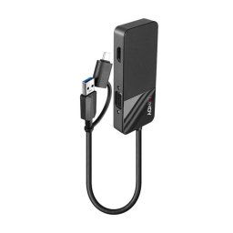 Adaptador USB 3.2 Gen 1 Type-A + Type-C Lindy 43354 HDMI VGA Negro Plástico 60Hz