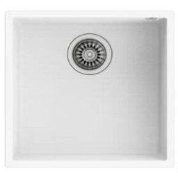 Fregadero Teka Square 40.40 TG Tegranite+ Blanco Bajo Encimera 44x44cm 1 Cubeta