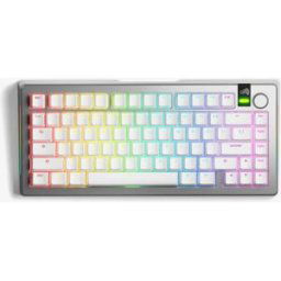 Glorious Teclado Mecânico GMMK 3 Pro Wireless 75% Prateado - Fox Switch (US)