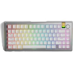 Glorious Teclado Mecânico GMMK 3 Pro HE Wireless 75% Prateado - Fox HE Switch (US)