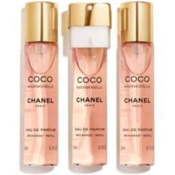 Chanel Coco Agua de Perfume Mademoiselle Fragance 3x20mL Recarga