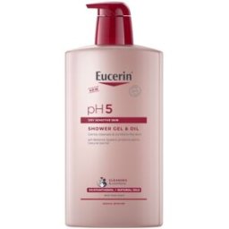 Eucerin pH5 Gel y aceite de ducha para pieles secas y sensibles 1000mL
