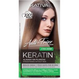 Kativa Alisado con queratina antiencrespamiento sin plancha Xtra Shine 1 un.