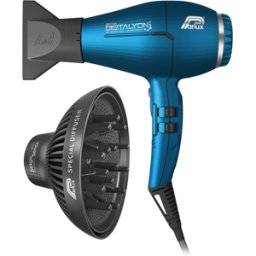 Parlux DIGITALYON Secador de pelo Ionizador de aire Tech [Enchufe europeo] Blue