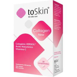 ToSkin Colágeno Nuevo suplemento alimenticio para la elasticidad de la piel 30 pastillas