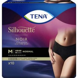 TENA Compresas Silhouette Negra Baja M 12 Unidades