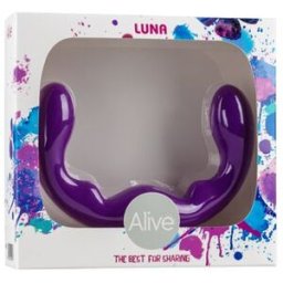 Alive Luna Dildo Doble Penetración Silicona Violeta 25cm 1ud