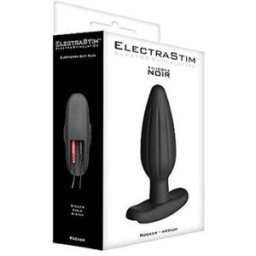 ElectraStim Silicone Noir Plug Anal Rocker Butt Medium 1ud
