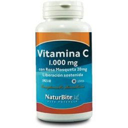 Naturbite Vitamina C 1000mg con Rosa Mosqueta 20mg 180 tabletas