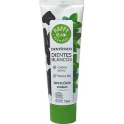 Happy Bio Cosmetics Dentífrico Dientes Blancos Carbón Activo-Menta 75ml