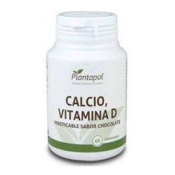 PlantaPol Calcio Vitamina D Masticable sabor Chocolate 60caps