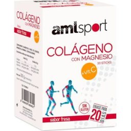 Ana Maria Lajusticia Amlsport Colágeno con Magnesio y Vitamina C Sabor Fresa 20sticks