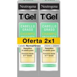 Neutrogena® T/Gel Champú Anticaspa Cabello Graso 2x250ml