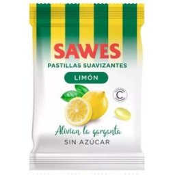 Sawes Pastillas balsámicas sin azúcar sabor Limón con Vitamina C en bolsa 50g