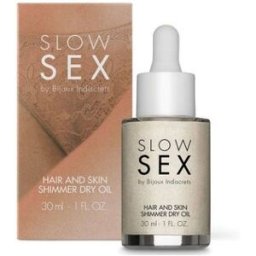 SLOW SEX Bijoux Indiscrets Hair and Skin Shimmer Dry Oil 30ml