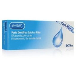 Alvita Pasta Dental Calcio Y Fluor Duplo 2x75ml