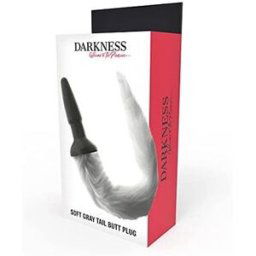 DARKNESS BONDAGE Plug Anal Silicona con Cola Gris 1ud
