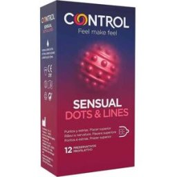 CONTROL Sensual Dots & Lines Preservativo Puntos y Estrías 12uds
