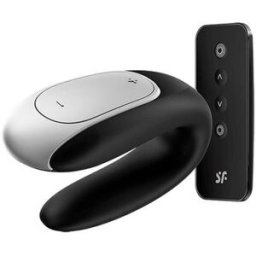 SATISFYER Double Fun Vibrador Parejas Negro Bluetooth 1ud
